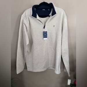 Izod Men's Beige Zip-Up Sweater